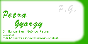 petra gyorgy business card